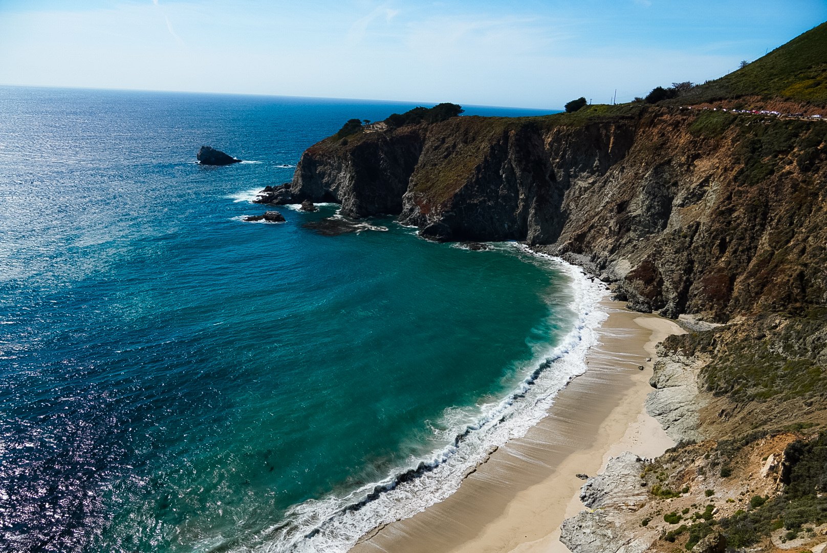 A sweeping coastline at Big Sur
